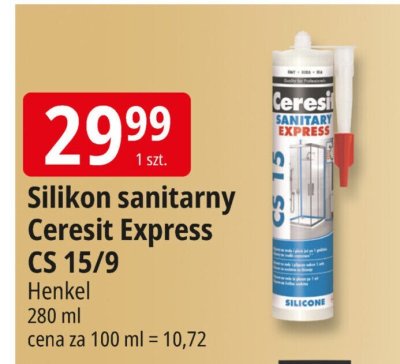 Silikon sanitarny Ceresit Express CS 15/25 promocja w Leclerc