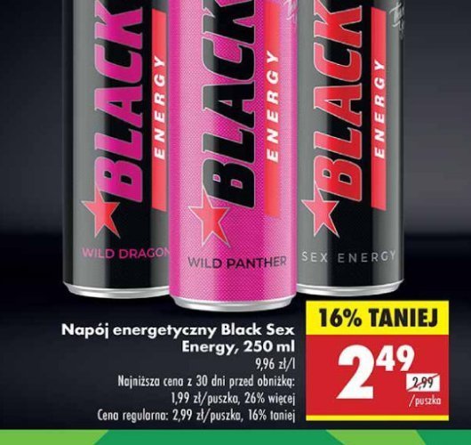 Napój energetyczny wild panther Black energy promocja