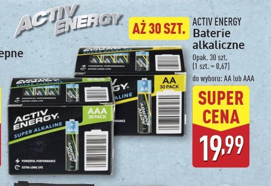 Baterie aa Activ energy promocja w Aldi