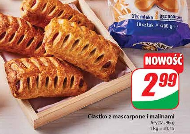 Ciastko z mascarpone i malinami Aryzta promocja