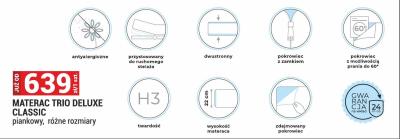 Materac TRIO DELUXE CLASSIC piankowy, różne rozmiary promocja w Merkury Market