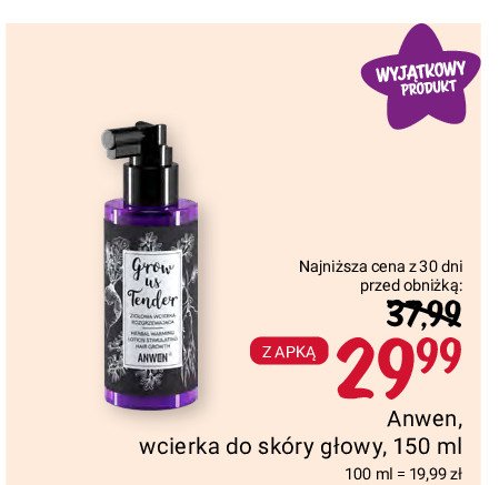 Ziołowa wcierka rozgrzewająca Anwen grow me tender promocja