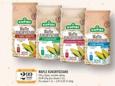 Wafle kukurydziane z solą morską Kupiec promocja