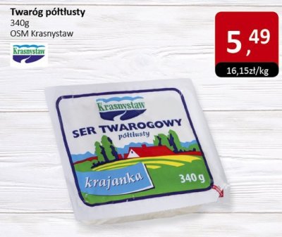 Ser twarogowy półtłusty Krasianka OSM Krasnystaw promocja w Market Point