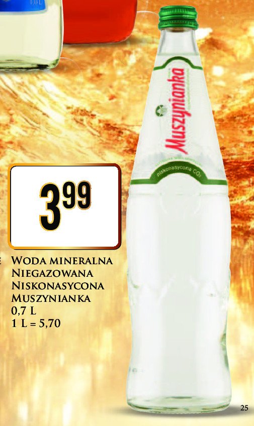 Woda niskonasycona Muszynianka promocja w Dino