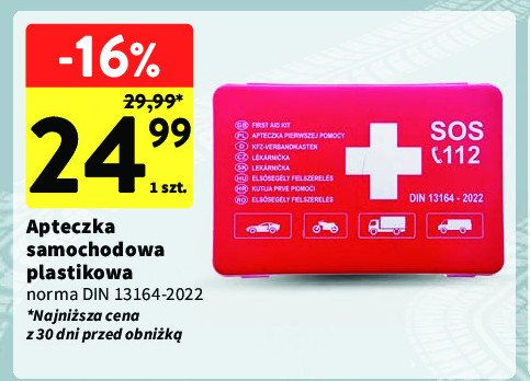 Apteczka din 13164-2022 promocja w Intermarche