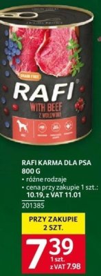 Karma dla psa Rafi 800 g promocja w Selgros