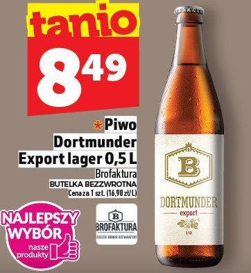 Piwo Dortmunder Export Lager 0,5L promocja w TOPAZ
