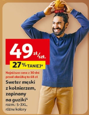 Sweter m臋ski promocja w Auchan