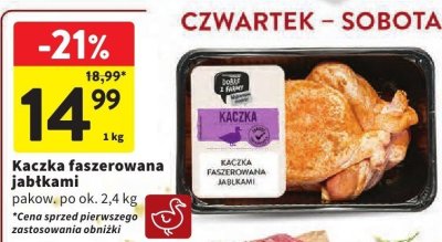 Kaczka faszerowana jabłkami promocja w Intermarche