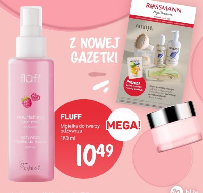 Mgiełka do twarzy odżywcza malina Fluff promocja w Rossmann