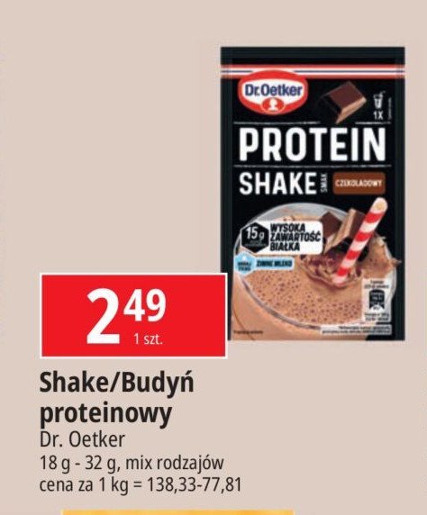 Protein shake czekoladowy Dr. oetker promocja