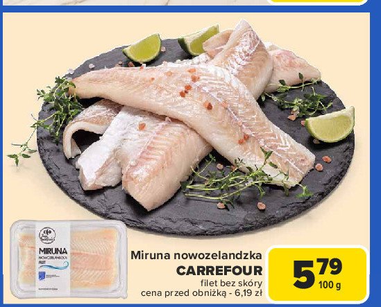 Miruna nowozelandzka filet Carrefour targ świeżości promocja w Carrefour Market