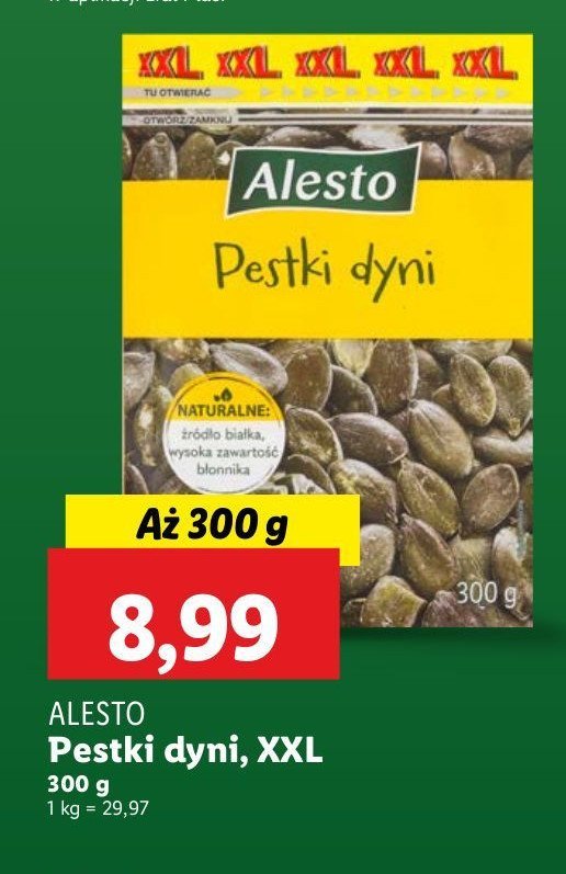 Pestki dyni pra偶one i solone Alesto promocja