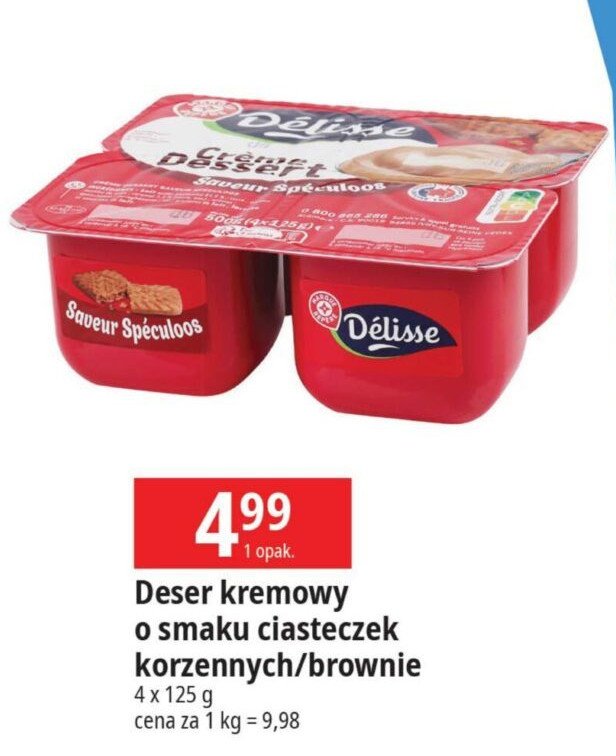 Deser o smaku ciasteczek korzennych Wiodąca marka delisse promocja