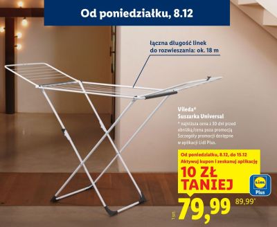 Suszarka Universal Vileda promocja w Lidl
