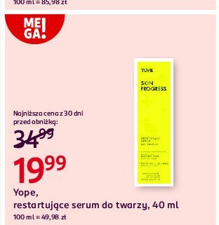 Serum do twarzy resetujące Yope skin progress promocja