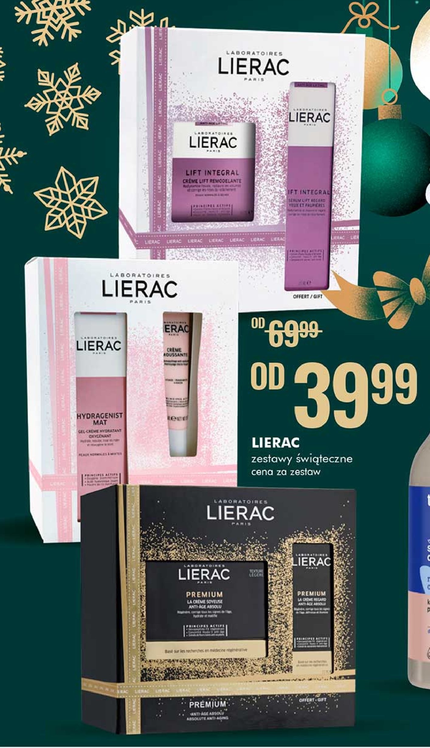 Zestaw w pude艂ku lift integral krem do twarzy 50 ml + krem pod oczy 15 ml Lierac zestaw promocja