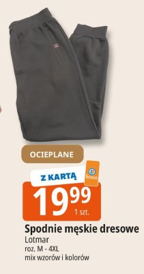 Spodnie męskie dresowe Lotmar promocja w Leclerc
