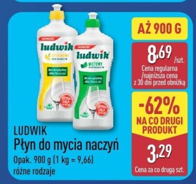 Płyn do mycia naczyń Ludwik różne rodzaje promocja w Aldi