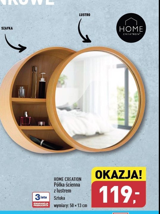Szafka 艂azienkowa z lustrem Home creation promocja