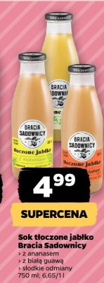 Sok tłoczony jabłko Bracia Sadownicy słodkie odmiany promocja w Netto
