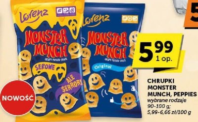 Chrupki Monster Munch, Peppies różne rodzaje promocja w ABC