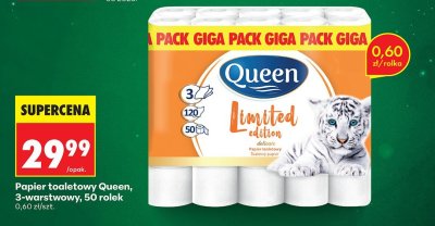 Papier toaletowy Queen Limited Edition 3-warstwowy promocja w Biedronka