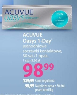 ACUVUE Oasys 1-Day jednodniowe soczewki kontaktowe 30 szt/1 opak promocja w Hebe
