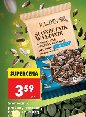 Słonecznik prażony niesolony BakaD'Or promocja w Biedronka