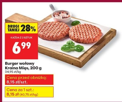 Burger wołowy Kraina Mięs promocja w Biedronka
