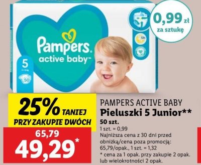 Pieluszki dla dzieci junior Pampers active baby promocja