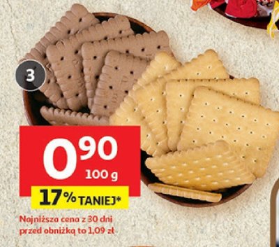 Herbatniki maślane różne rodzaje promocja w Auchan