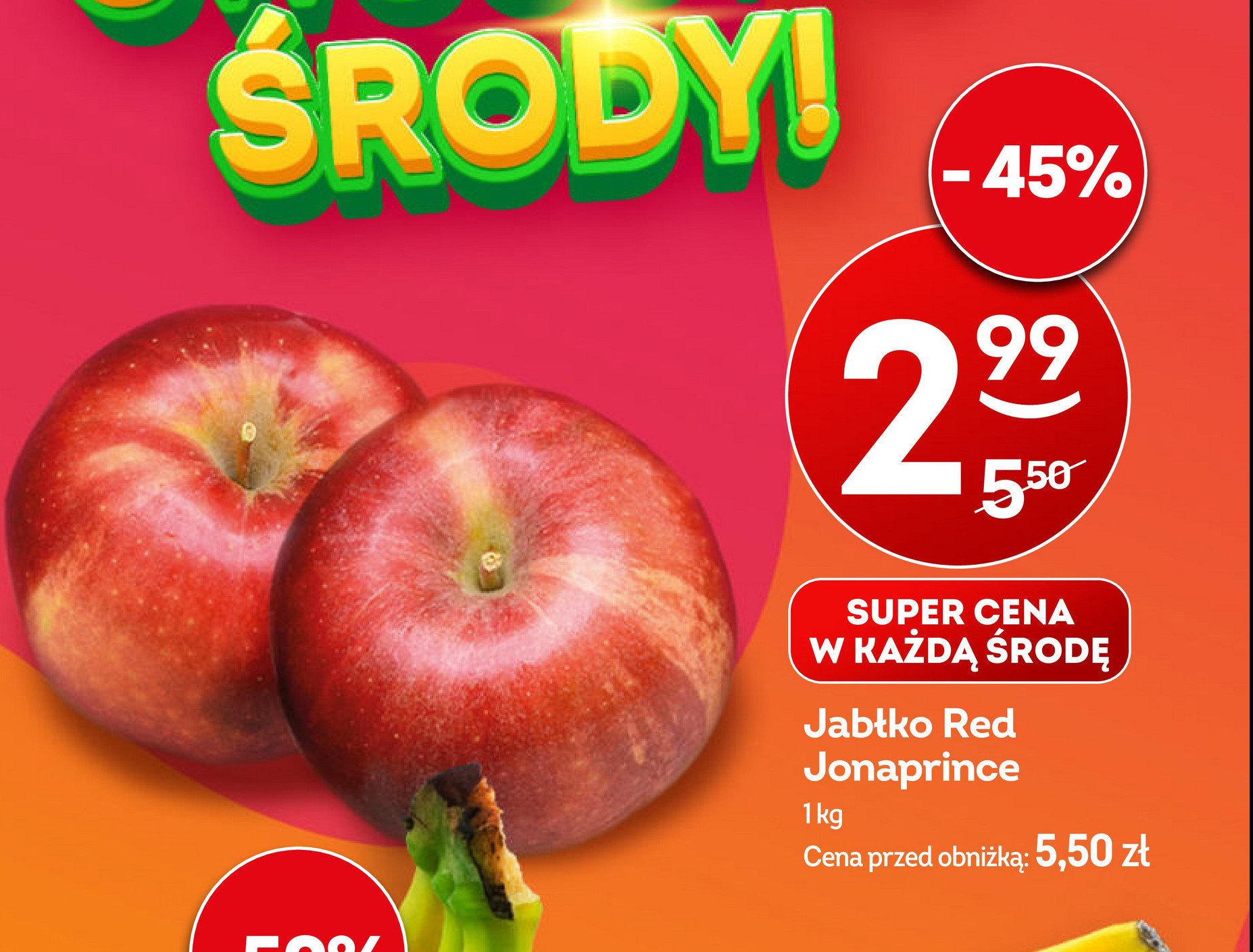 Jabłka red jonaprince promocja