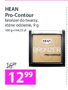 Bronzer do twarzy amaretto 401 Hean pro-contour Hean cosmetics promocja