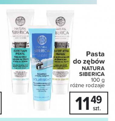 Pasta do z臋b贸w Natura siberica siberian pearl promocja