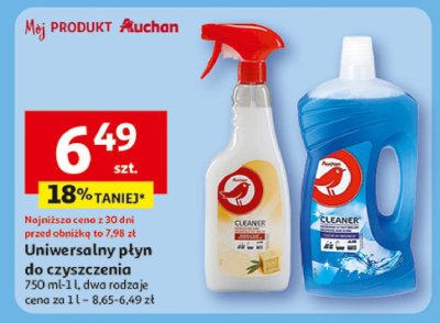 P艂yn uniwersalny do czyszczenia myd艂o marsylskie Auchan promocja