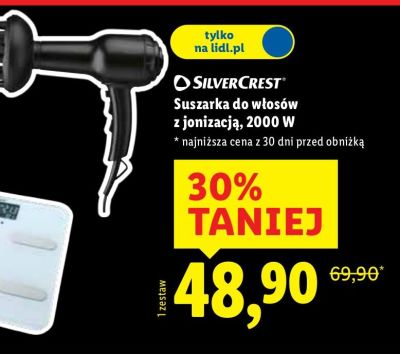 Suszarka do włosów z jonizacją 2000 W promocja w Lidl