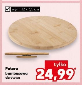 Patera bambusowa obrotowa 32 cm promocja