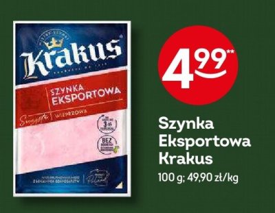 Szynka Eksportowa Krakus promocja w Żabka