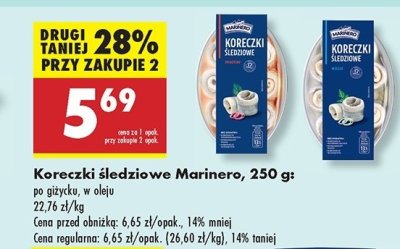 Koreczki 艣ledziowe w oleju Marinero promocja