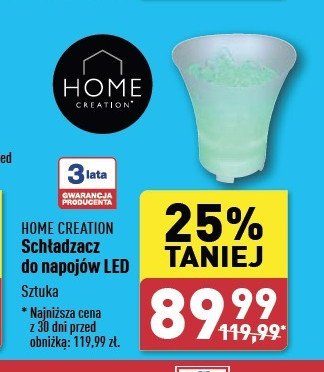 Schładzacz do napojów led Home creation promocja