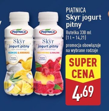 Jagurt kokos-ananas Piątnica skyr promocja w Aldi