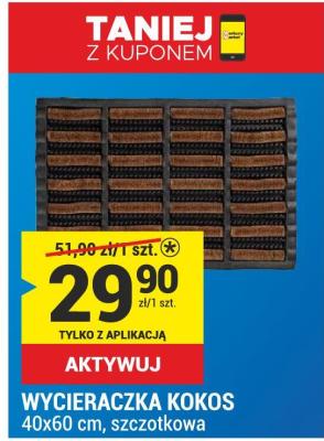 Dywan WYCIERACZKA KOKOS 40x60 cm, szczetkowa promocja w Merkury Market