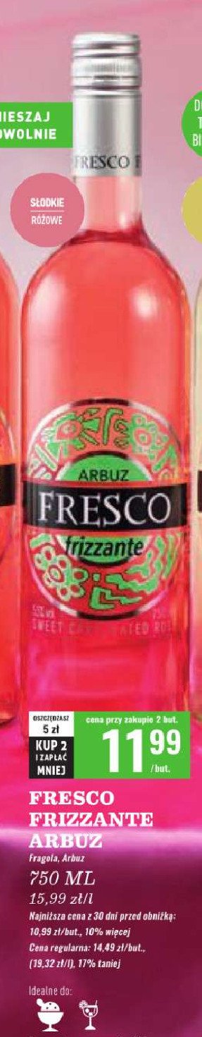 Wino Fresco frizzante arbuz promocja