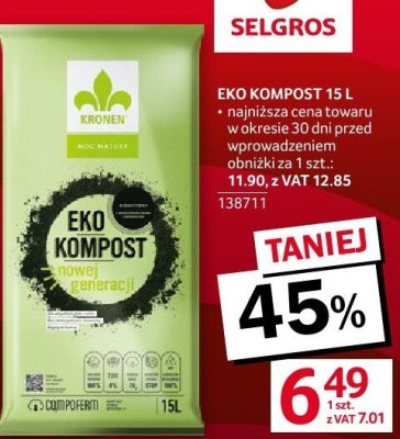 Eko kompost 15L promocja w Selgros