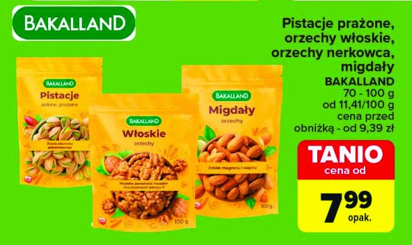 Pistacje kalifornijskie Bakalland promocja