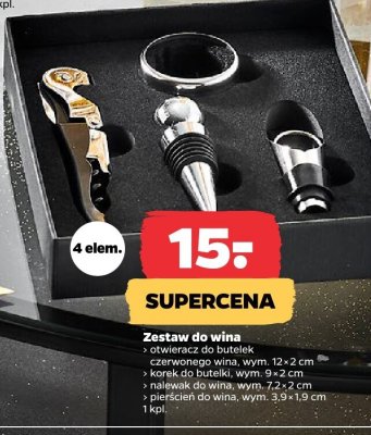 Zestaw do wina 4 elementy promocja w Netto