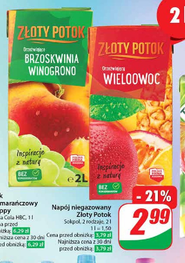 Napój wieloowocowy Złoty potok promocja