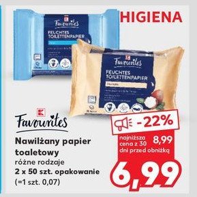 Papier toaletowy nawilżany K-classic favourites promocja